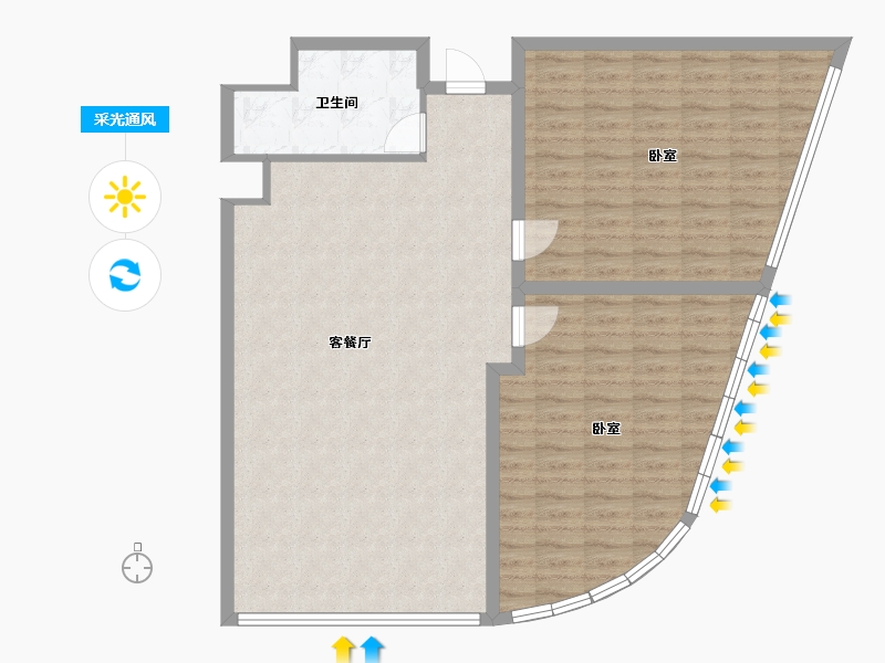 宁夏回族自治区-银川市-建发大阅城涉外公寓-106.00-户型库-采光通风