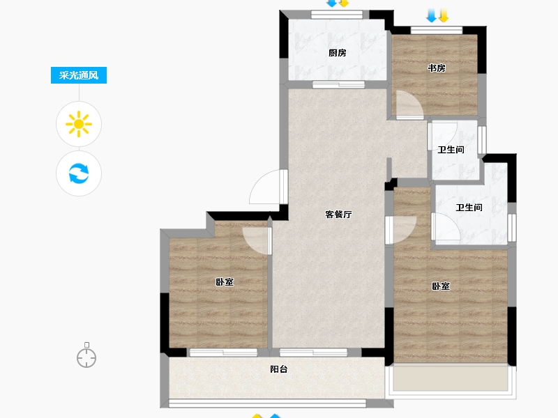 浙江省-湖州市-安吉慢谷-79.00-户型库-采光通风