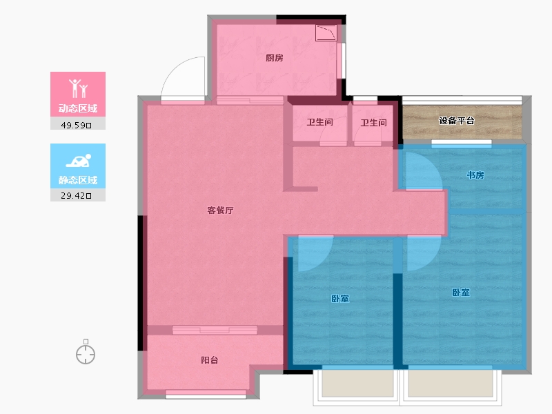 安徽省-合肥市-当代MOMΛ未来城-73.00-户型库-动静分区