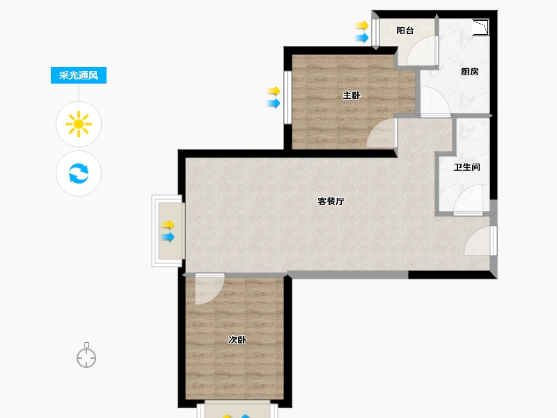 甘肃省-兰州市-云府158-70.00-户型库-采光通风