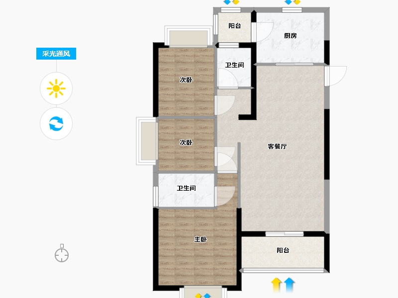 福建省-宁德市-福鼎恒大未来城-98.01-户型库-采光通风