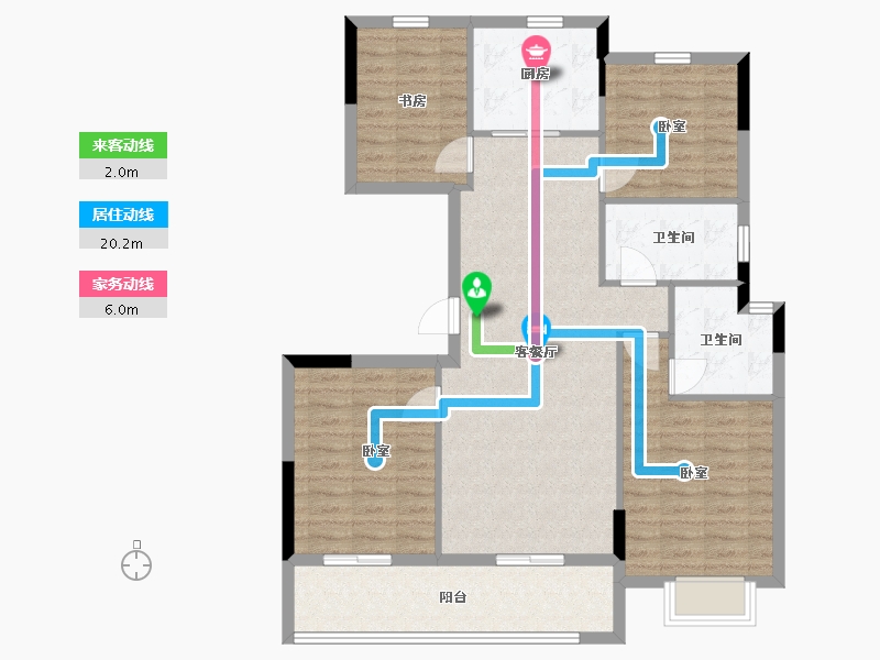 浙江省-嘉兴市-湖滨山庄-103.10-户型库-动静线