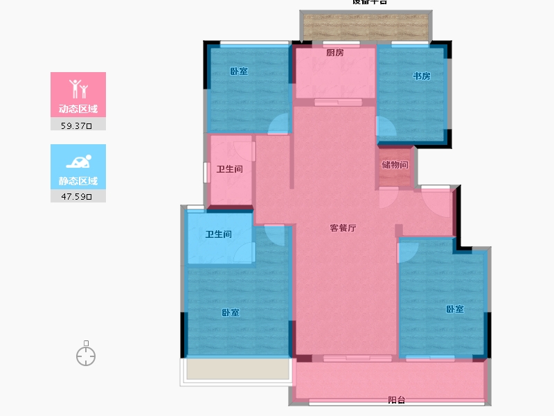 浙江省-湖州市-安吉慢谷-100.00-户型库-动静分区