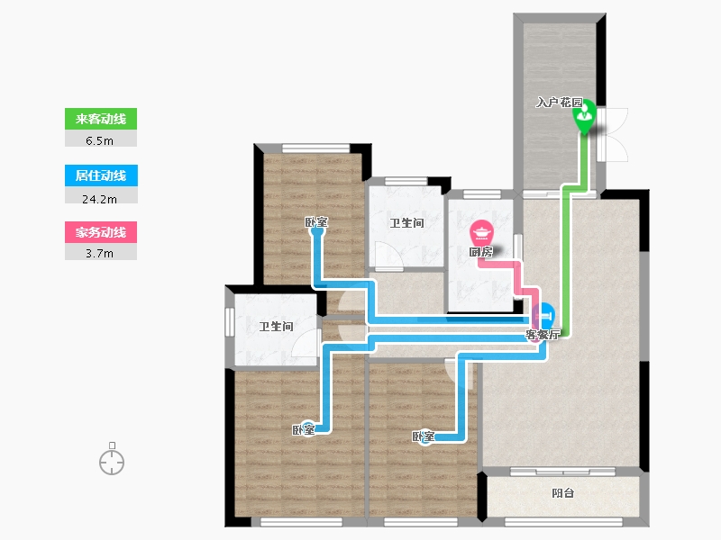 福建省-福州市-贵安新天地公寓-107.69-户型库-动静线