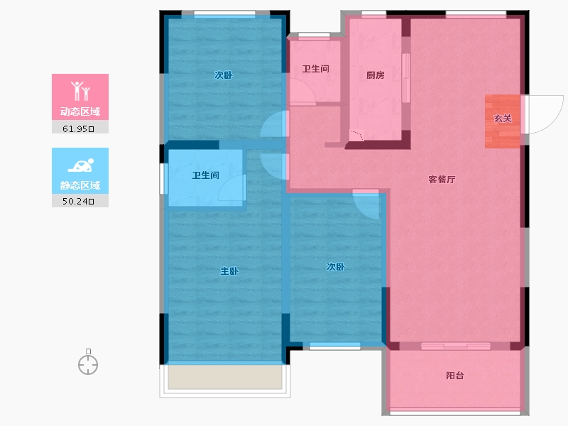 安徽省-阜阳市-壹號府邸-100.01-户型库-动静分区