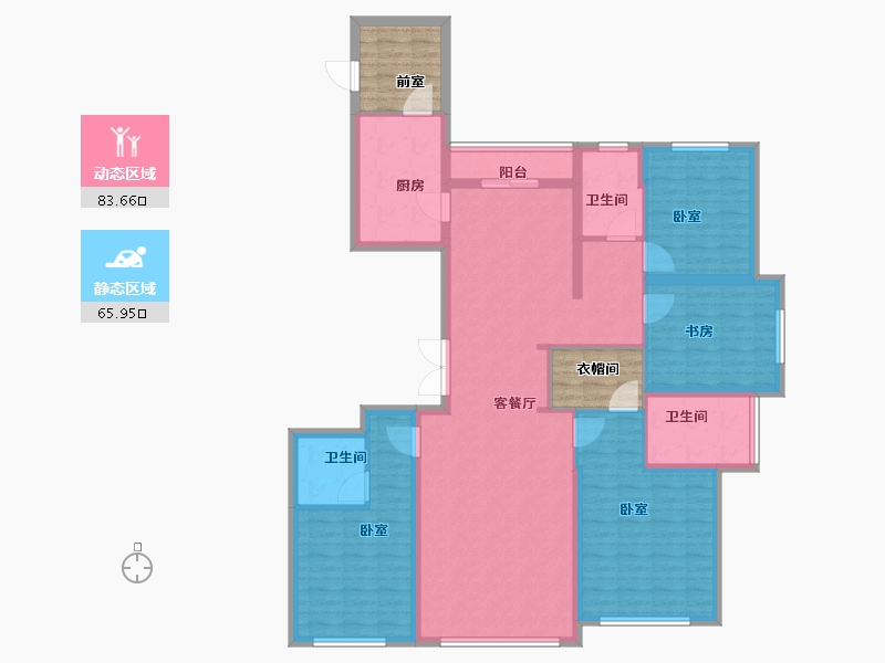 福建省-福州市-滨江One57-145.00-户型库-动静分区