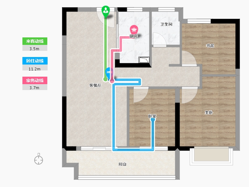 安徽省-合肥市-华盛和睦府-78.00-户型库-动静线