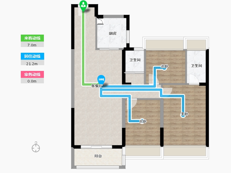 江苏省-徐州市-新沂碧桂园-92.00-户型库-动静线