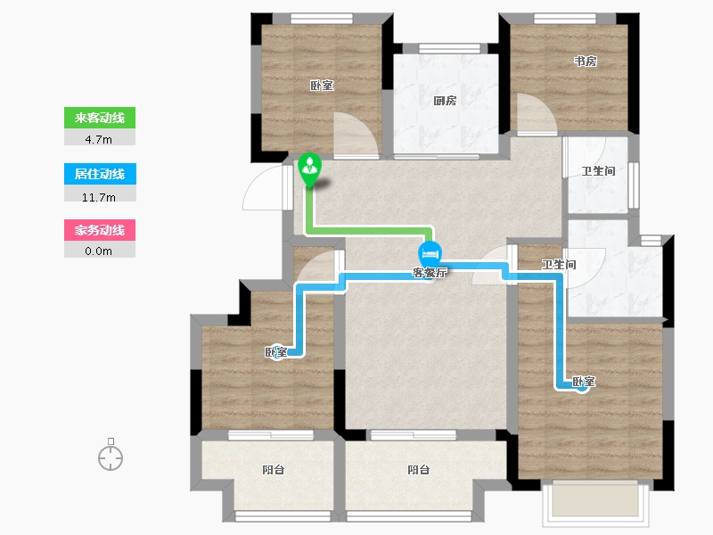 浙江省-宁波市-湖成大境-92.00-户型库-动静线