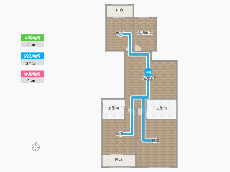 浙江省-杭州市-复泰雅宸华庭-122.14-户型库-动静线