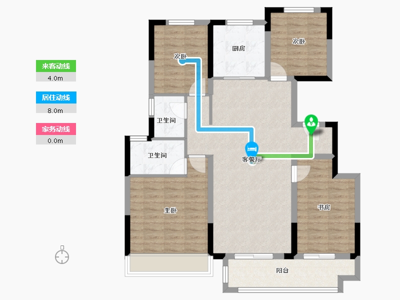 江苏省-徐州市-华建溪棠-100.00-户型库-动静线