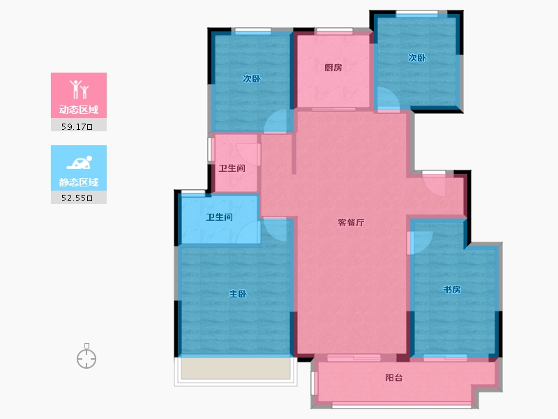 江苏省-徐州市-华建溪棠-100.00-户型库-动静分区