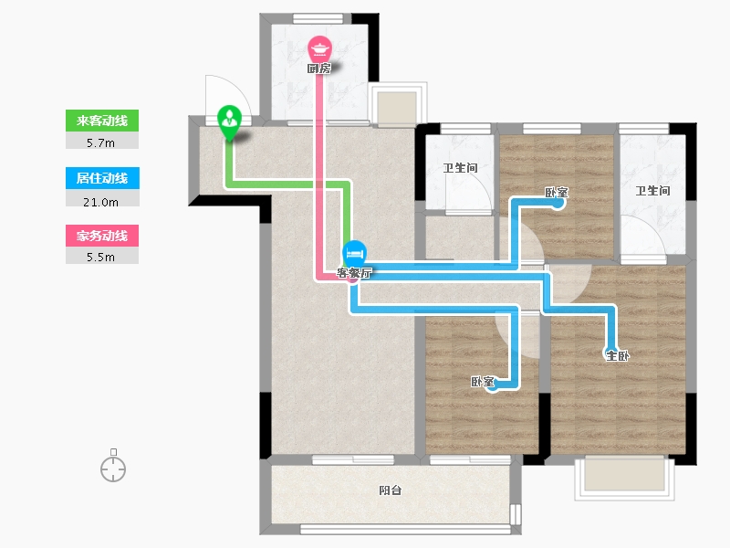 江西省-南昌市-云璟樾城-85.99-户型库-动静线