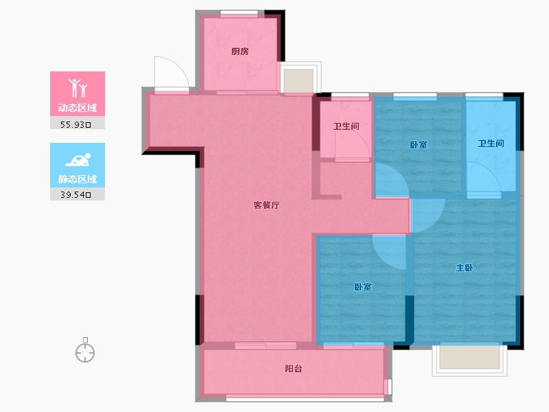 江西省-南昌市-云璟樾城-85.99-户型库-动静分区