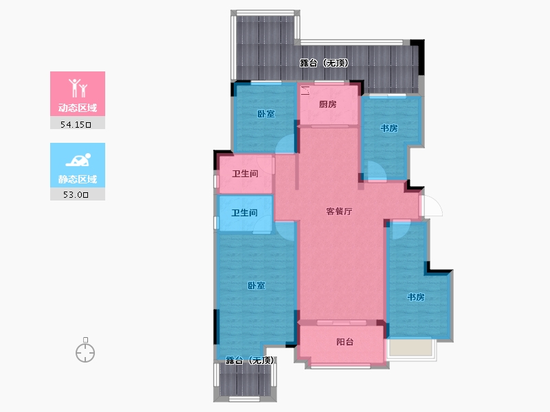 安徽省-合肥市-当代MOMΛ未来城-116.00-户型库-动静分区