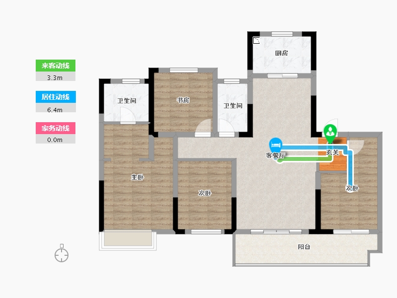 安徽省-阜阳市-颍上富力城-109.00-户型库-动静线