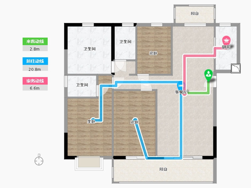 福建省-宁德市-华熙元·水岸君华-128.00-户型库-动静线