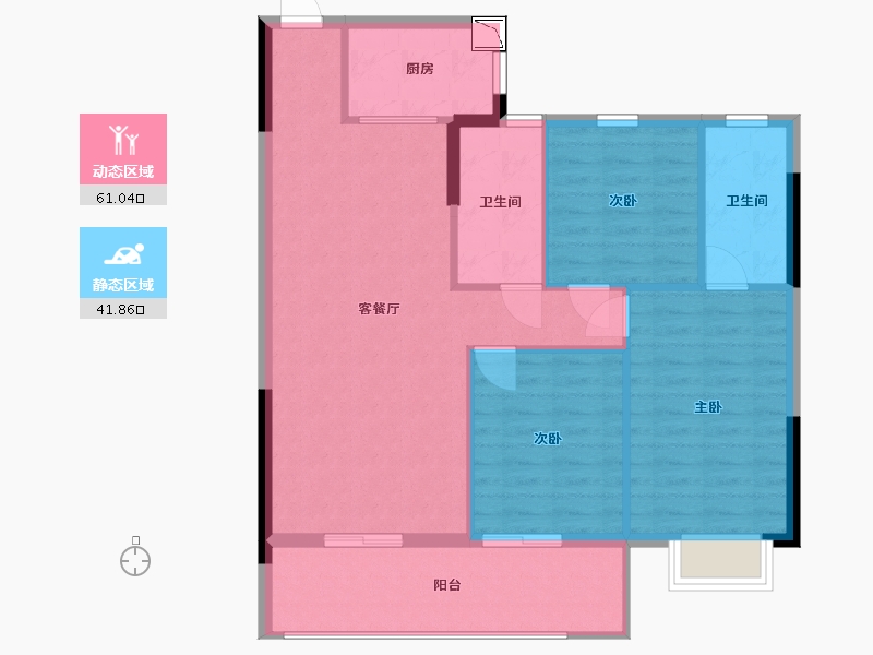 福建省-宁德市-华熙元·水岸君华-93.99-户型库-动静分区