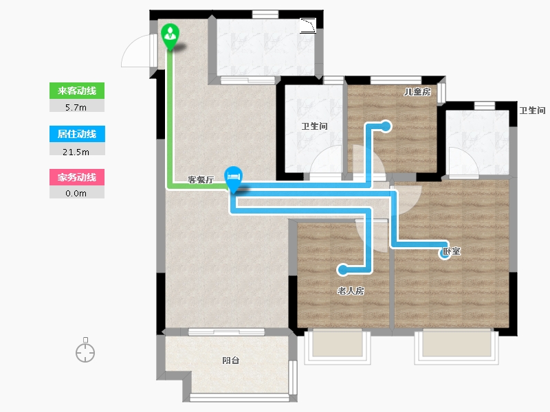 安徽省-合肥市-合肥雅郡-82.00-户型库-动静线