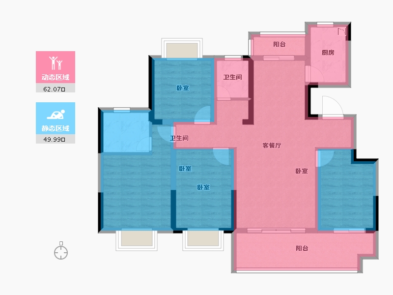 安徽省-淮南市-斌锋·江山印-99.01-户型库-动静分区