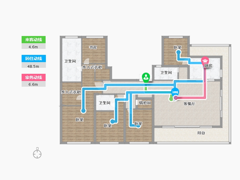 浙江省-宁波市-融创信达宁波府-180.00-户型库-动静线