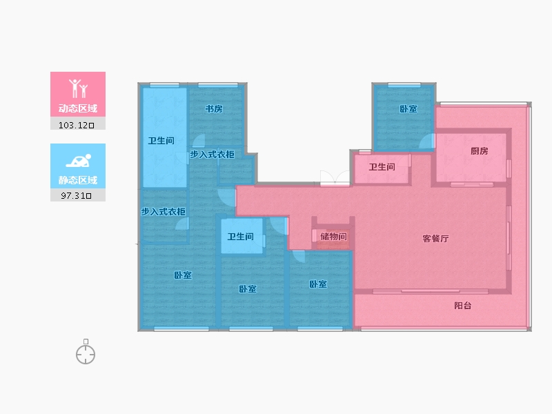 浙江省-宁波市-融创信达宁波府-180.00-户型库-动静分区