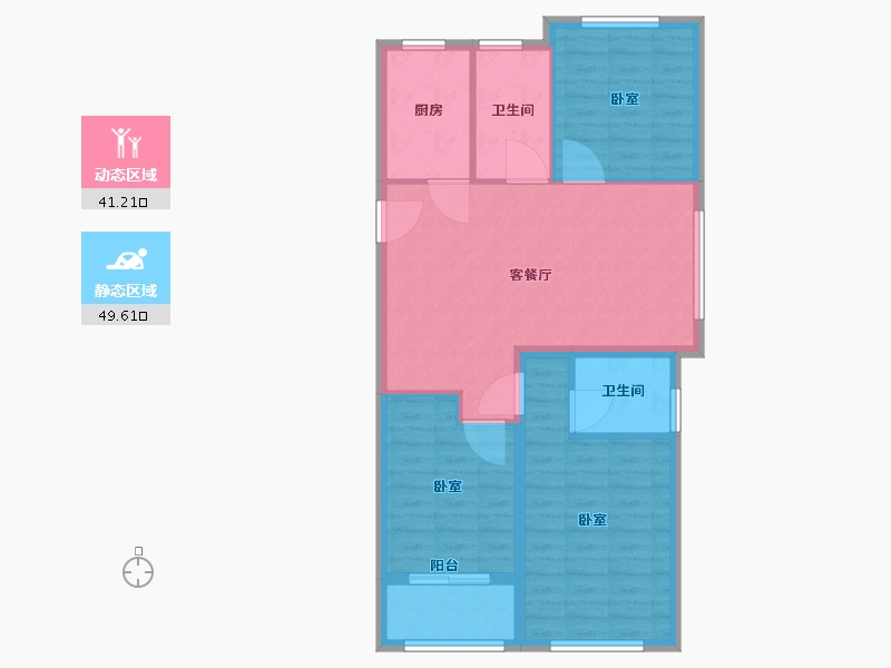 浙江省-温州市-桃园公园学府-82.00-户型库-动静分区