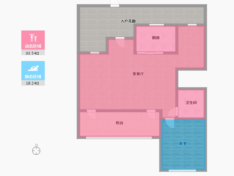 浙江省-宁波市-桃李一品-127.00-户型库-动静分区