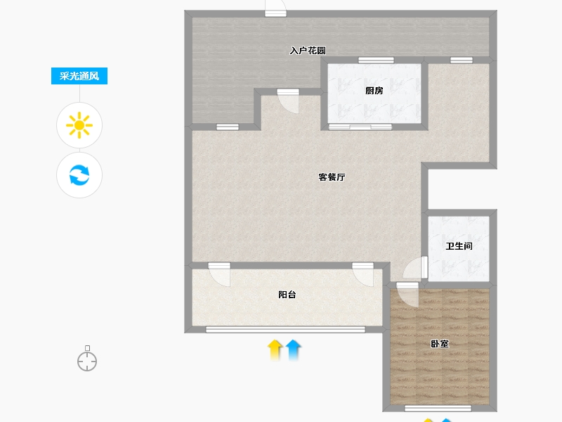 浙江省-宁波市-桃李一品-127.00-户型库-采光通风