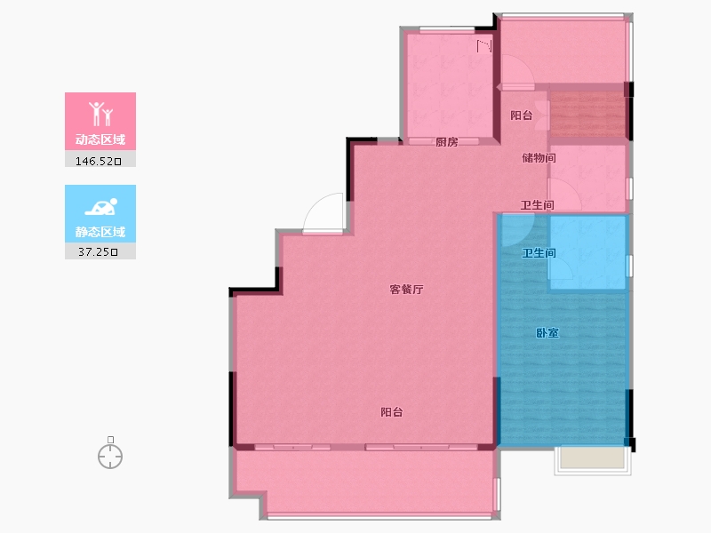 安徽省-合肥市-高速蜀西湖畔-170.00-户型库-动静分区