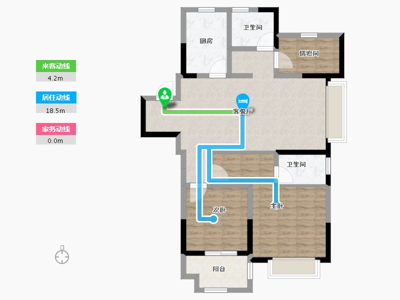 江苏省-扬州市-悦江湾-94.79-户型库-动静线