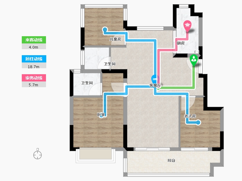 安徽省-合肥市-合肥雅郡-88.00-户型库-动静线