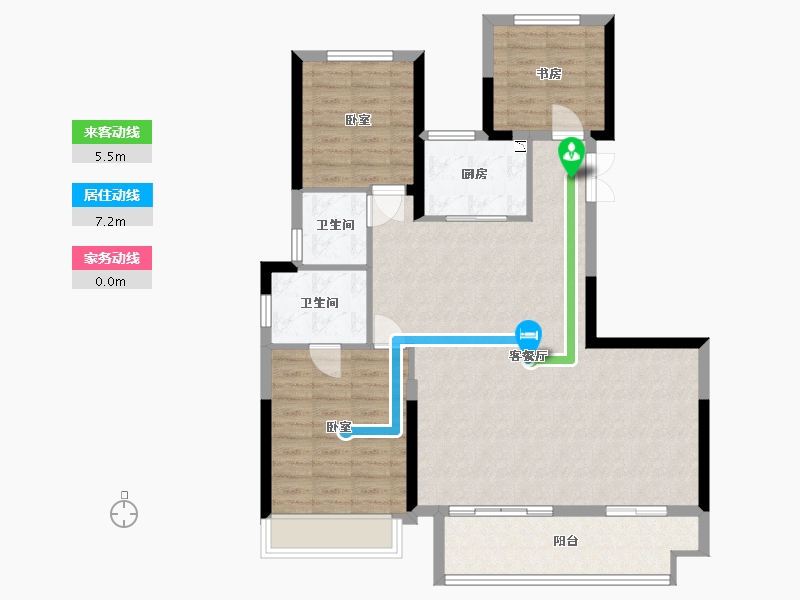 宁夏回族自治区-银川市-中梁印-99.09-户型库-动静线