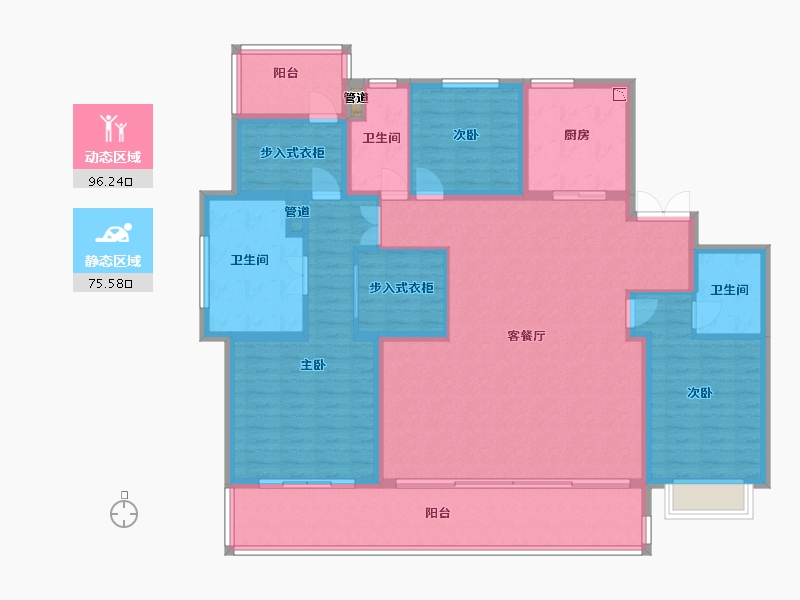 江苏省-泰州市-金通桃花源-156.00-户型库-动静分区