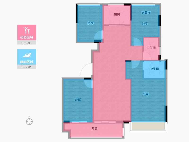 浙江省-金华市-兰溪院子-92.00-户型库-动静分区