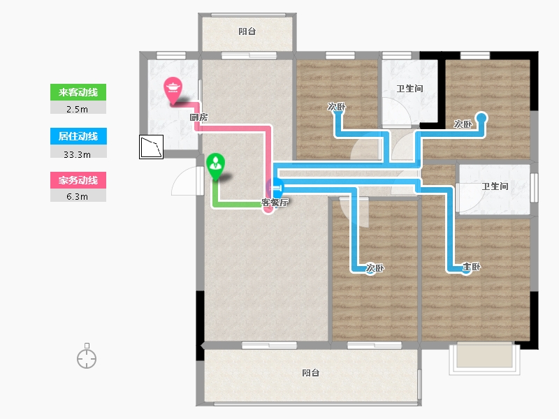 福建省-宁德市-华熙元·水岸君华-112.00-户型库-动静线