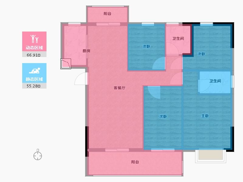 福建省-宁德市-华熙元·水岸君华-112.00-户型库-动静分区