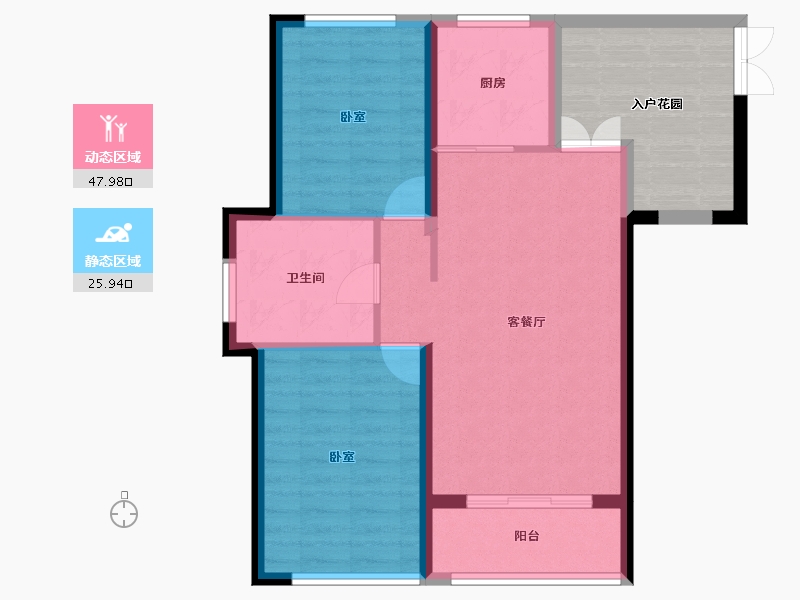 福建省-福州市-贵安新天地公寓-77.00-户型库-动静分区