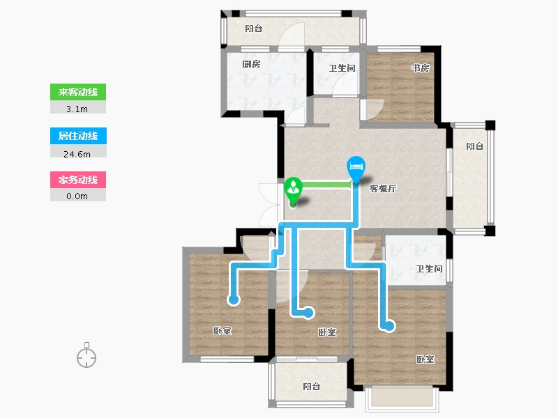 浙江省-宁波市-慈溪恒厚阳光城-112.00-户型库-动静线