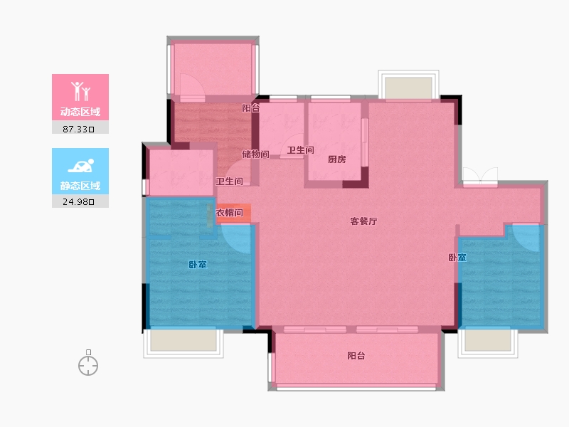 安徽省-合肥市-通和天誉-101.00-户型库-动静分区