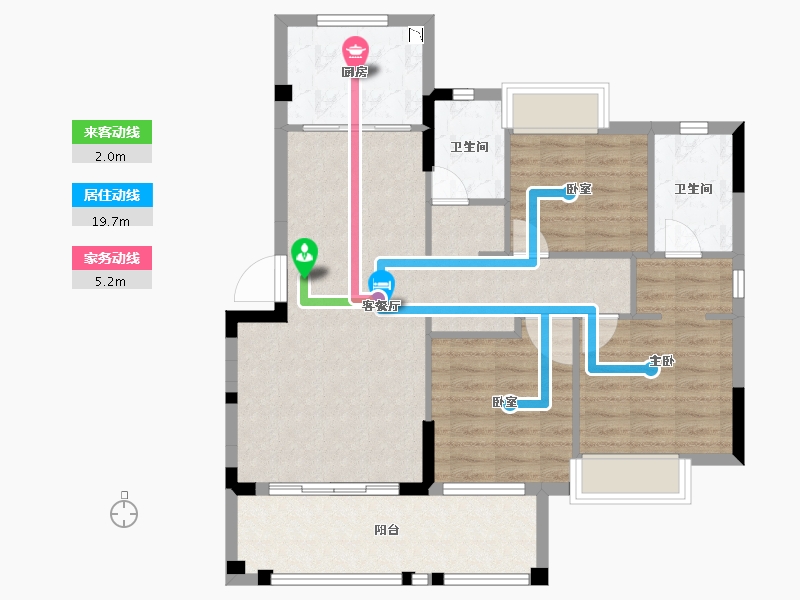 福建省-三明市-沙县世茂璀璨新城-87.47-户型库-动静线