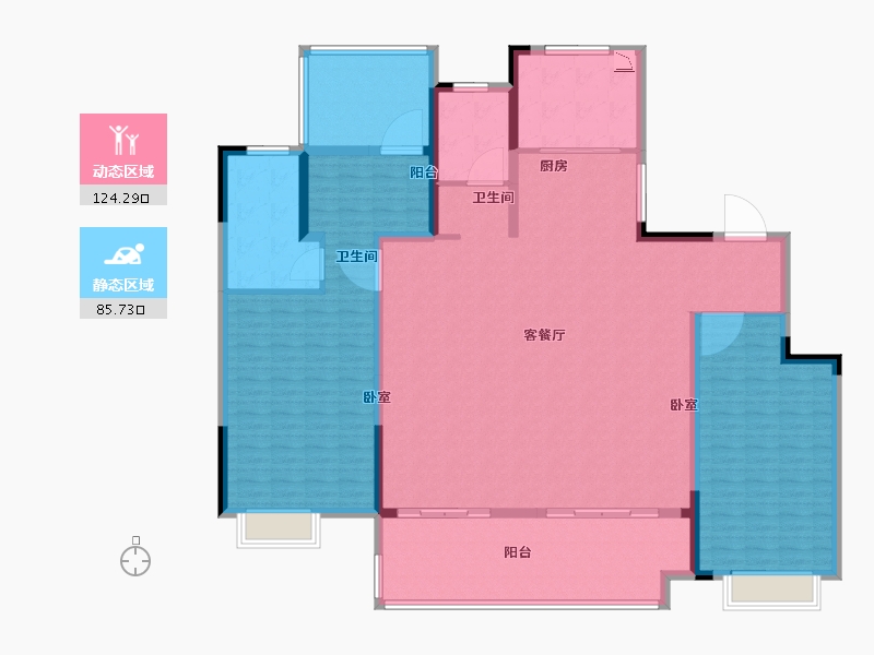 安徽省-合肥市-高速蜀西湖畔-193.00-户型库-动静分区