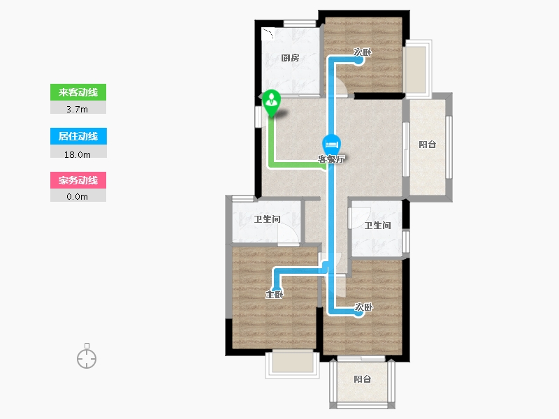 福建省-福州市-万科天空之城-74.34-户型库-动静线