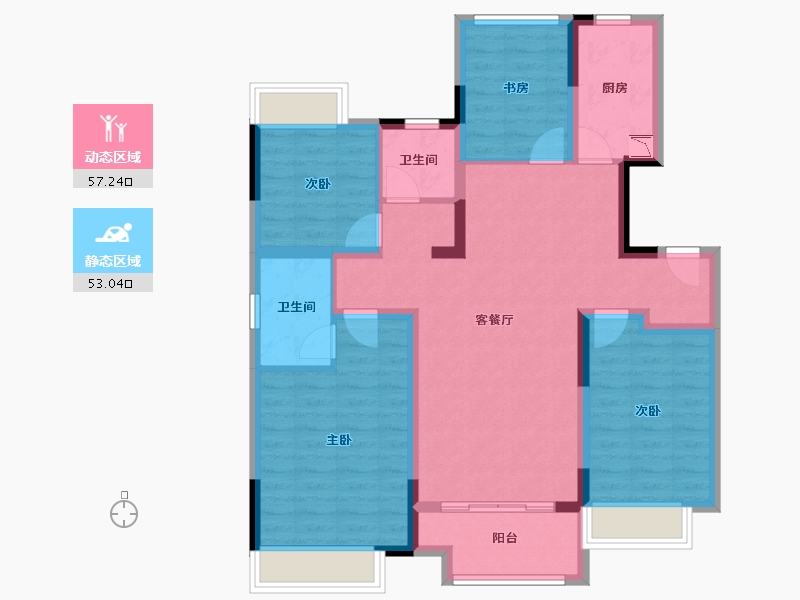 江苏省-徐州市-珑郡上院-97.74-户型库-动静分区