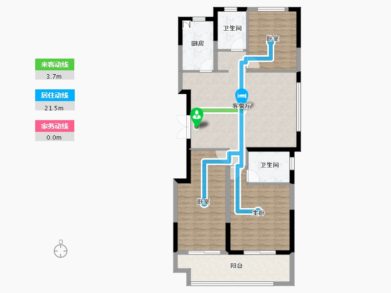 浙江省-宁波市-中梁象山中心大厦-102.00-户型库-动静线