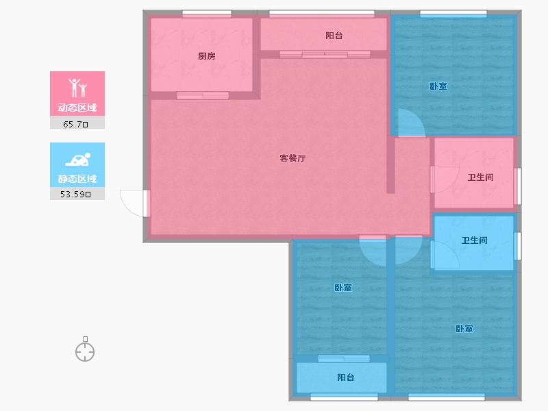 江西省-上饶市-饶商总部基地-107.66-户型库-动静分区