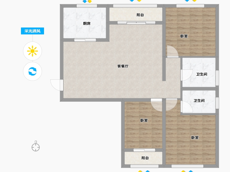 江西省-上饶市-饶商总部基地-107.66-户型库-采光通风