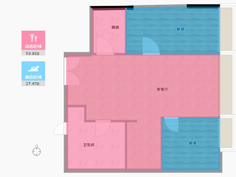 浙江省-嘉兴市-台昇·国际广场-81.00-户型库-动静分区