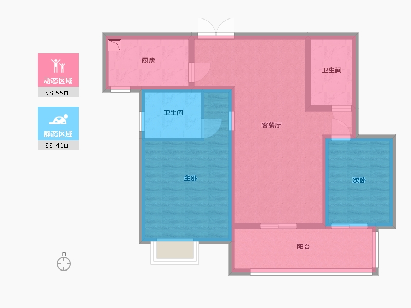 江西省-九江市-水岸莲华-81.59-户型库-动静分区