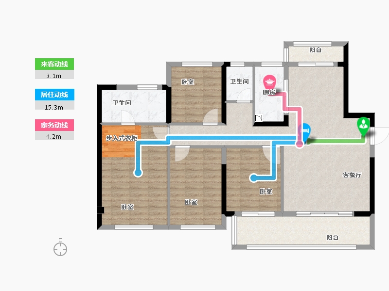 福建省-泉州市-中南天樾-114.00-户型库-动静线